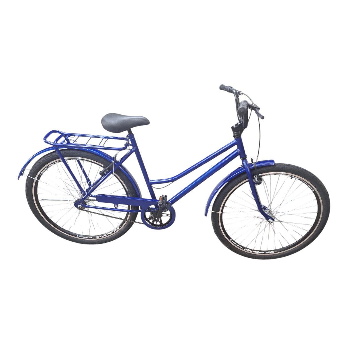 BICICLETA ARO 26 MK FEM AZUL METALICO SM ARO AERO CUBO AÇO RAIO GROSSO