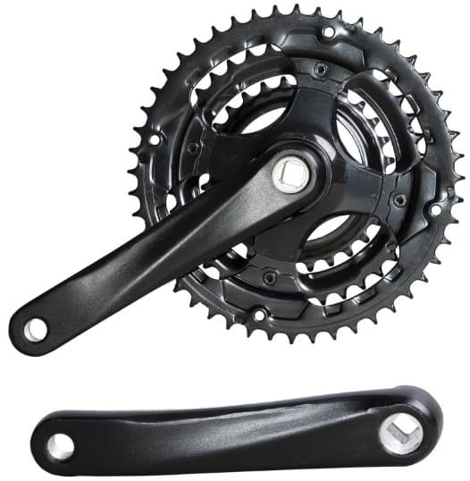 PEDIVELA ALUM. MTB 28/38/48d 170mm LOGAN PRETO - 51635