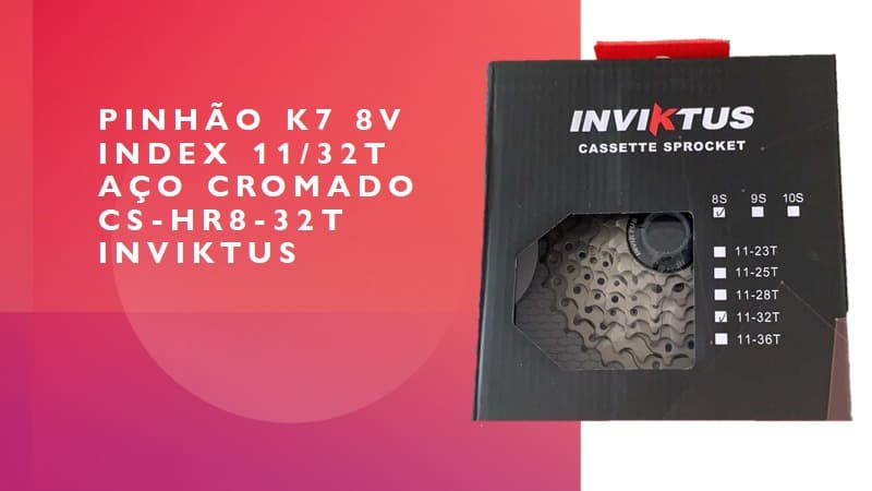 CATRACA K7 8v 11/32 INDEX INVIKTUS cromado