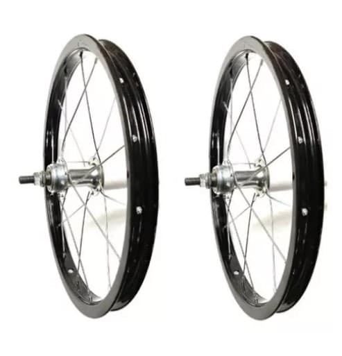 RODA 16 DT/TR COMUM PRETO CUBO AÇO RAIO FINO