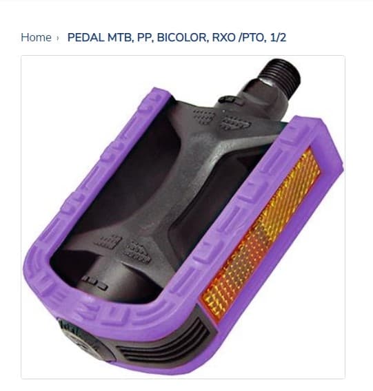 PEDAL MTB NYLON INGLES BICOLOR METALCICLO roxo