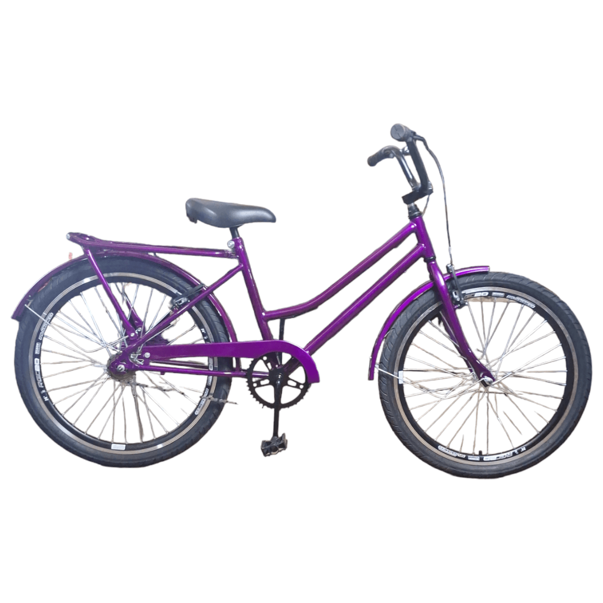 BICICLETA ARO 24 MK FEM VIOLETA ARO AERO CUBO AÇO RAIO GROSSO