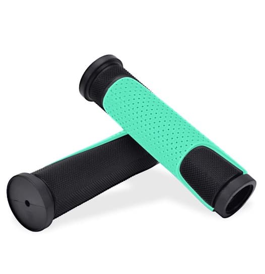 PUNHO MTB GTA BORRACHA - preto/azul aqua
