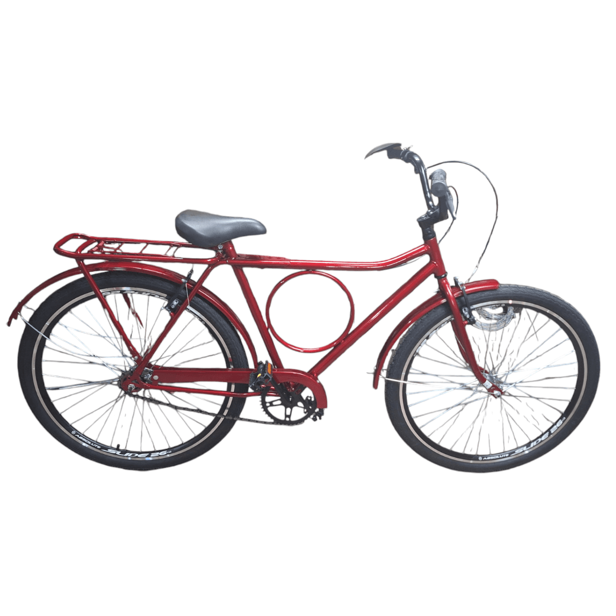 BICICLETA ARO 26 MK MASC VERMELHA SM ARO AERO CUBO AÇO RAIO GROSSO