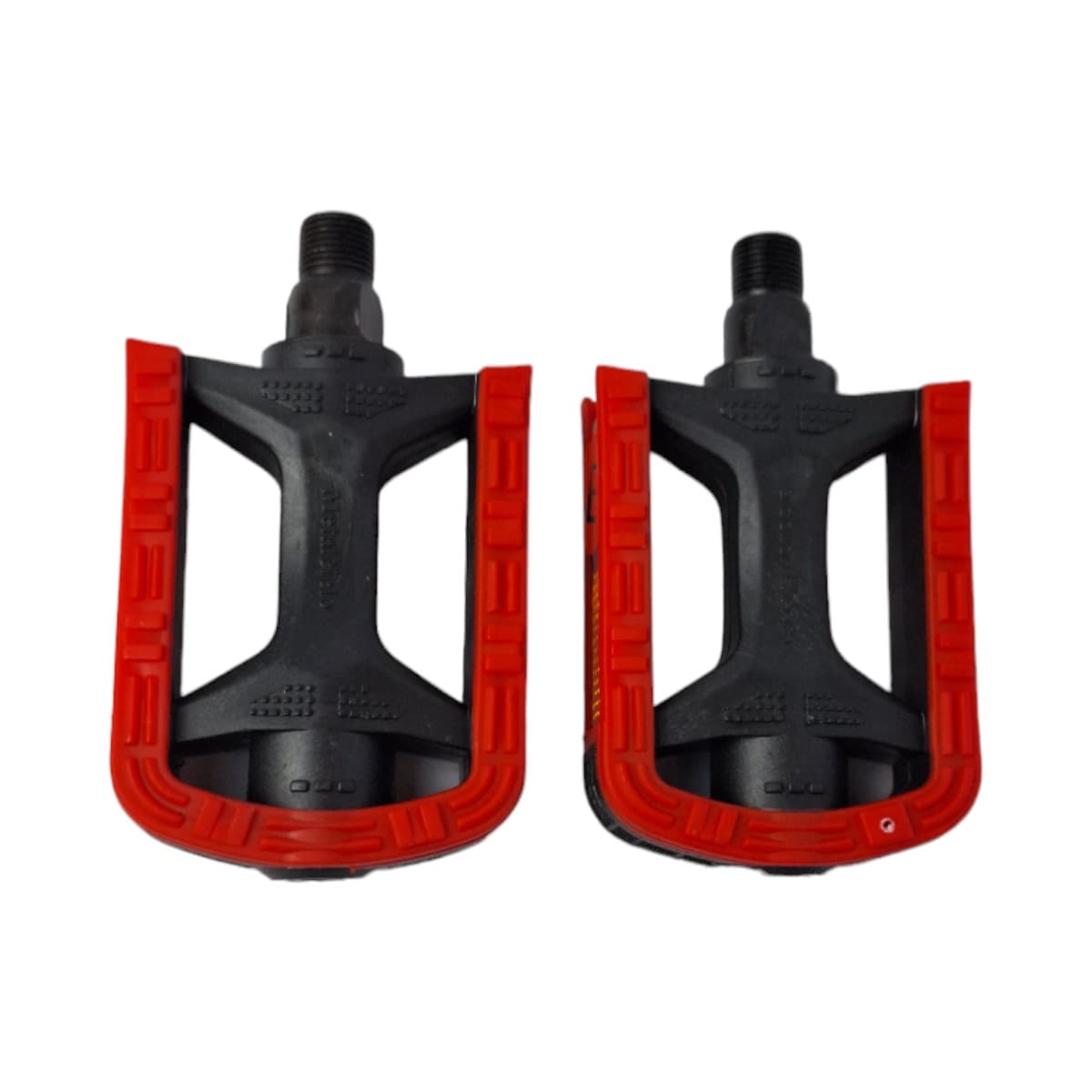 PEDAL MTB NYLON INGLES BICOLOR METALCICLO vermelh
