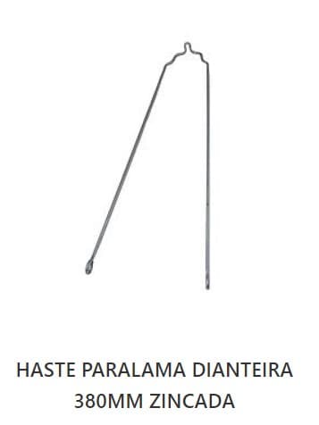 HASTE DE PARALAMA 380mm LONGA zincada PACO - 10715