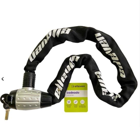 CADEADO 8MMX90CM CORRENTE ELLEVEN - 11169