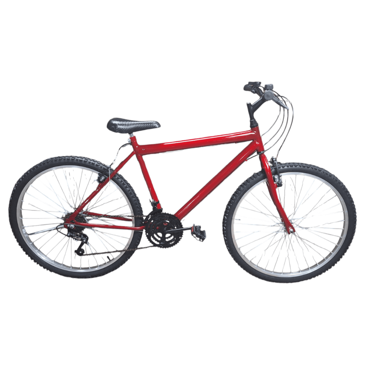 BICICLETA ARO 26 MTB MASC CEREJA ARO COMUM CUBO AÇO RAIO GROSSO C/MARCHA