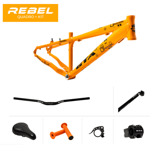 QUADRO 26 alum. FREERIDE LARANJA + KIT - 10971