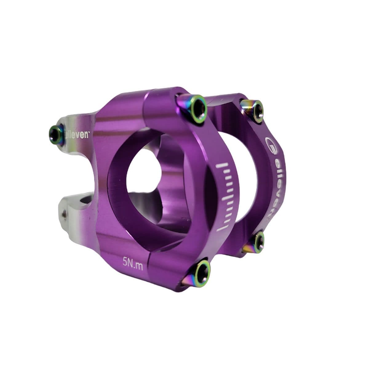 SUPORTE GUIDÃO A-SET MTB 31,8 x 35mm BICOLOR GRADIENT ROXO/PRATA - 15257