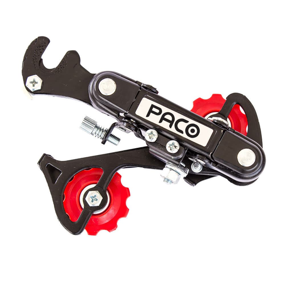 CAMBIO TRAS. MTB C/GANCHEIRA N/INDEX 6V PRETO PACO - 9295