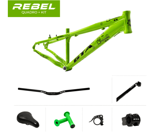 QUADRO 26 alum. FREERIDE VERDE + KIT - 10970
