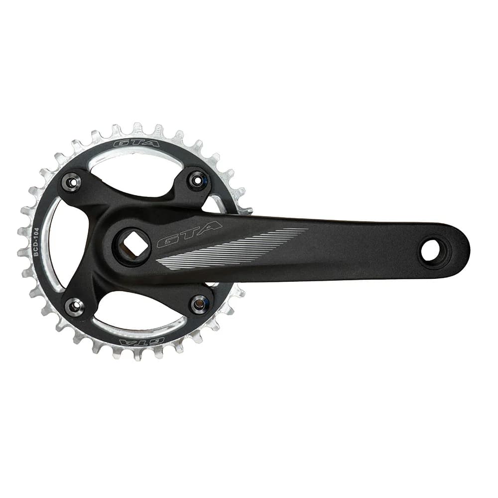PEDIVELA  SINGLE MTB ALUM. 170mm. 34D ponta quadrada GTA PRETO - 11231
