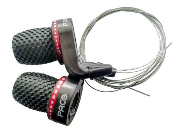 ALAVANCA GRIPSHIFT 6V C/CABO E COND. preto PACO N/INDEX - 9606