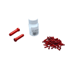 TERMINAL ALUMINIO P/ CABO AÇO 50unds CHINA VERMELHO - 17805