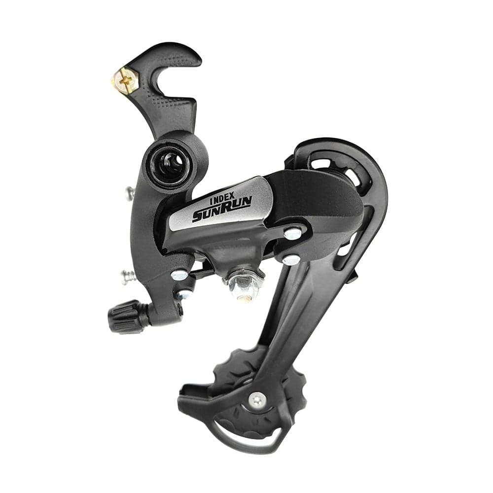 CAMBIO TRAS. MTB C/GANCHEIRA N/INDEX 7V PRETO SUNRUN - 10070