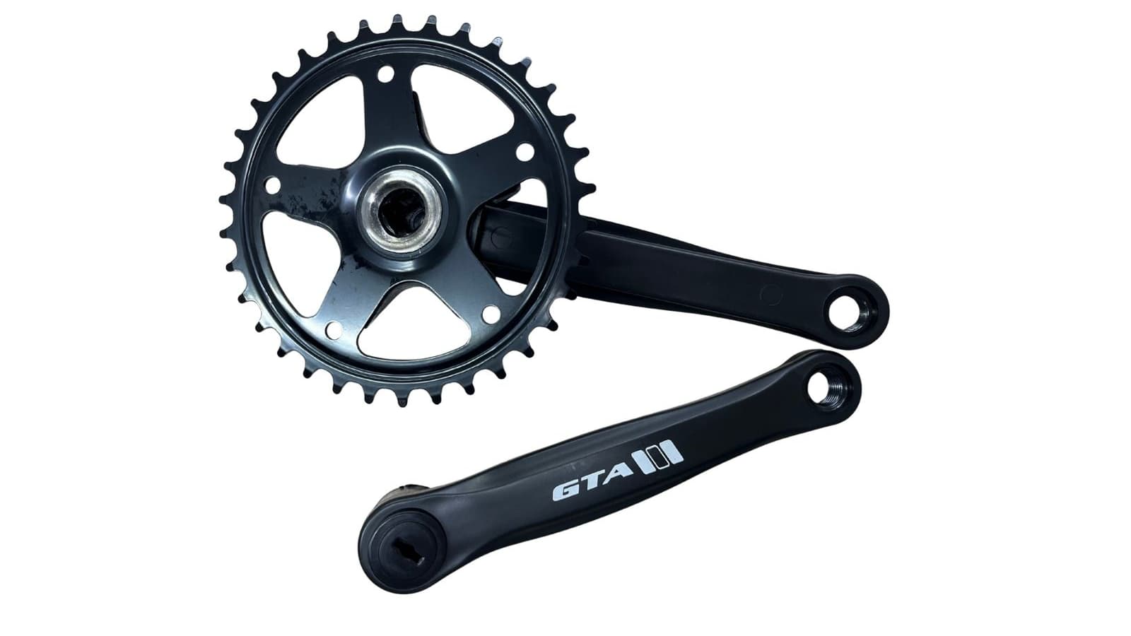 PEDIVELA SINGLE MTB AÇO 170mm. 34D ponta quadrada GTA PRETO - 11665
