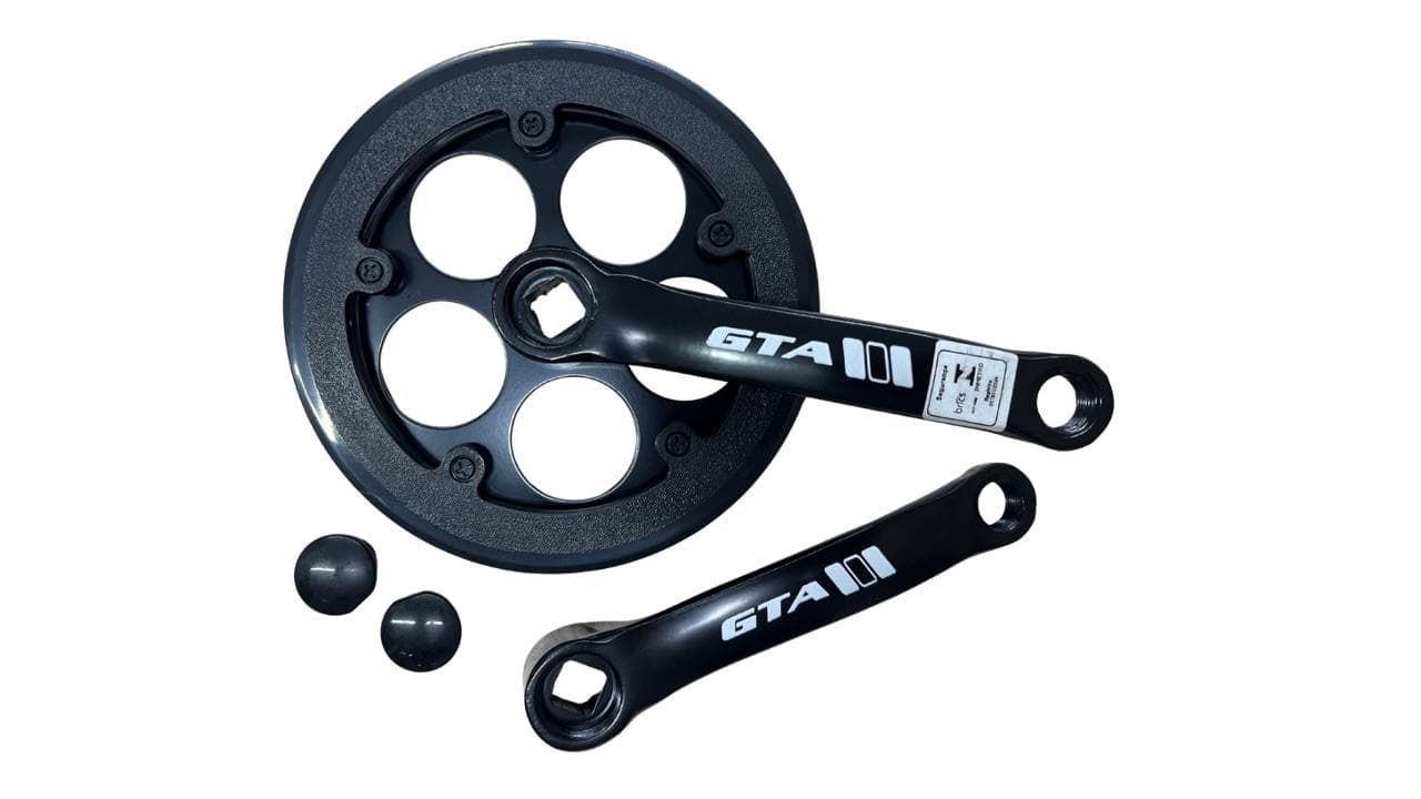 PEDIVELA SINGLE MTB AÇO 127mm. 34D ponta quadrada GTA PRETO - 11666