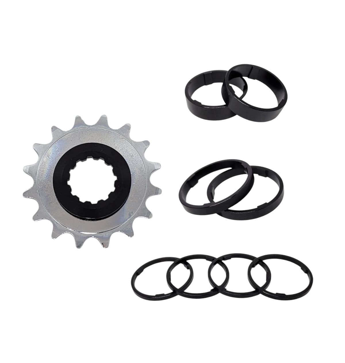 KIT SINGLE SPEED 16D preto CHINA COMPATÍVEL COM PADRÃO HG - 17695