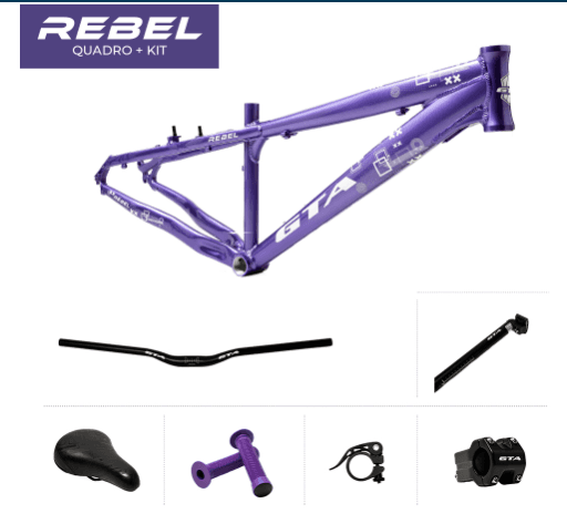 QUADRO 26 alum. FREERIDE ROXO + KIT - 10969