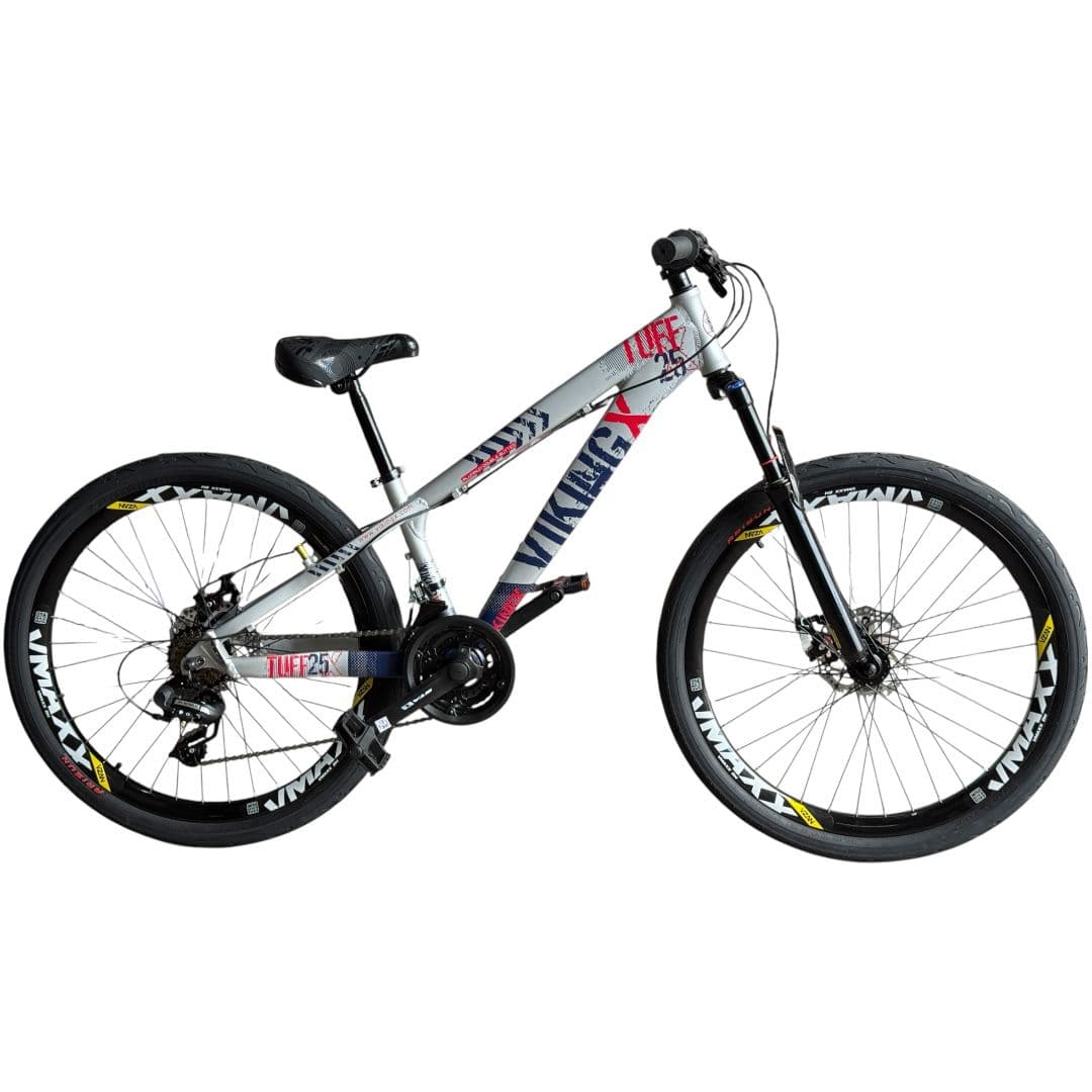 BICICLETA ARO 26 KIT VIKING  PRATA/AZUL