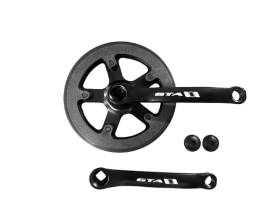 PEDIVELA SINGLE MTB AÇO 152mm. 34D ponta quadrada GTA PRETO - 11667