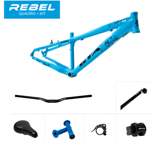 QUADRO 26 alum. FREERIDE AZUL CLARO + KIT - 10972