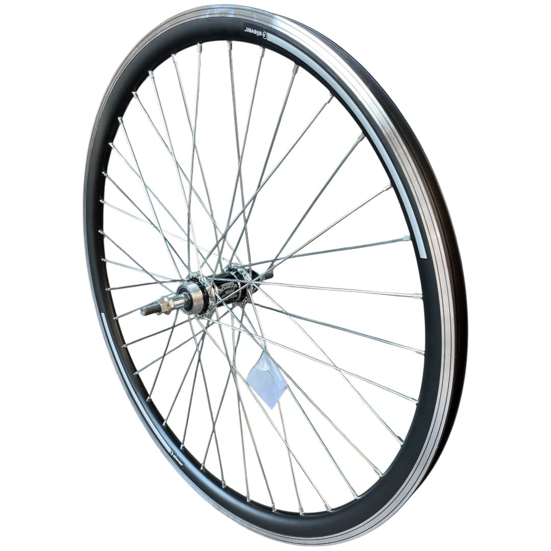 RODA 26 TR BAIXA AERO PRETO CUBO ROL. PRETO RAIO GROSSO C/MARCHA