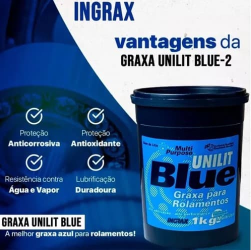 GRAXA AZUL 1Kg BLUE LITIO2 UNI INGRAX - 63958-3