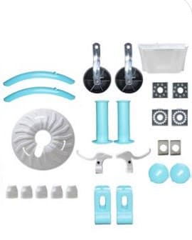 KIT ARO 16 MONTAGEM NYLON s/roda azul/branco jks